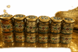 6PC KALAMKARI PEACOCK GIFT SET WITH JARS